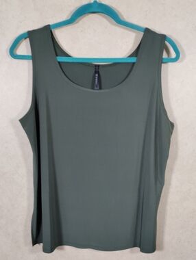 K143 I.C. by Connie K Olive Green Knit Tank Top L